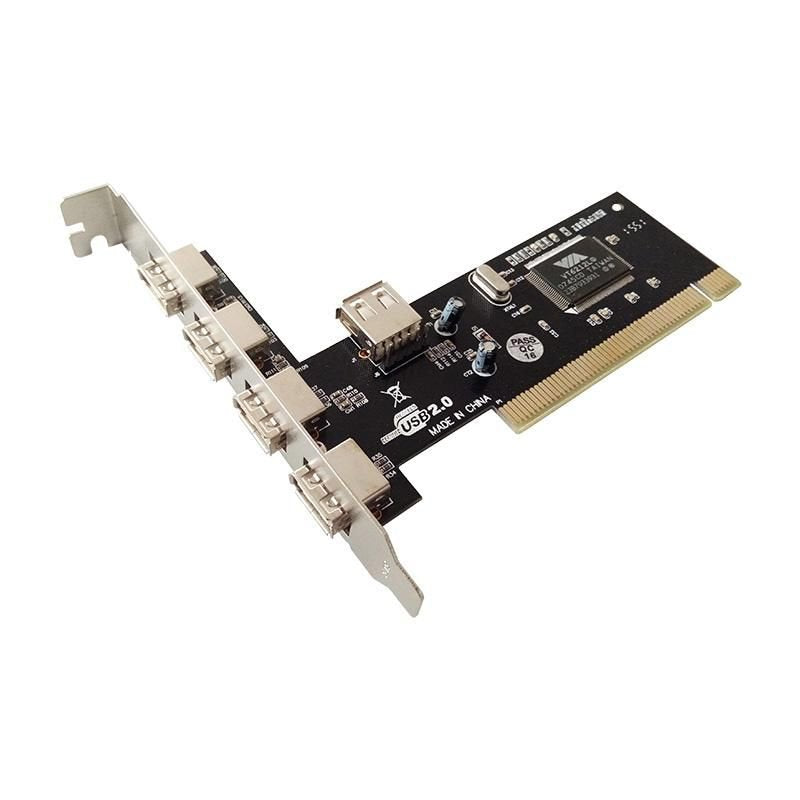 4 + 1 Port Usb 2.0 Pci Card Main Chip : Nec720101 4