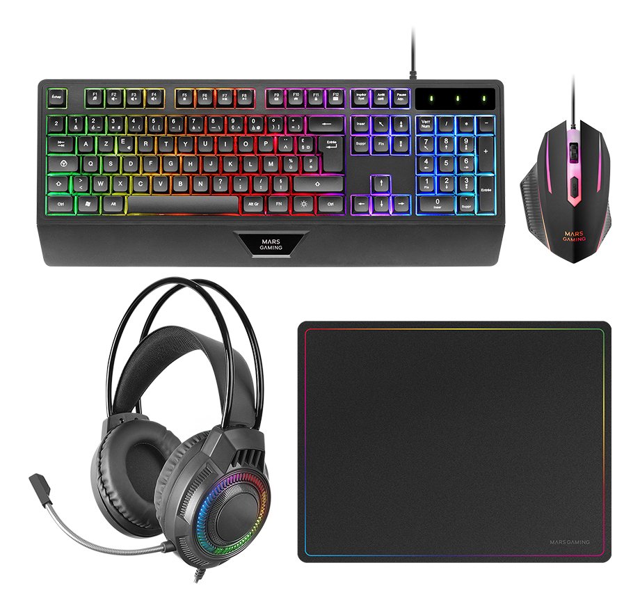 EAN 8435693108382 - Mars Gaming MCP124PRO teclado Ratón incluido Juego USB QWERTY imagen 1