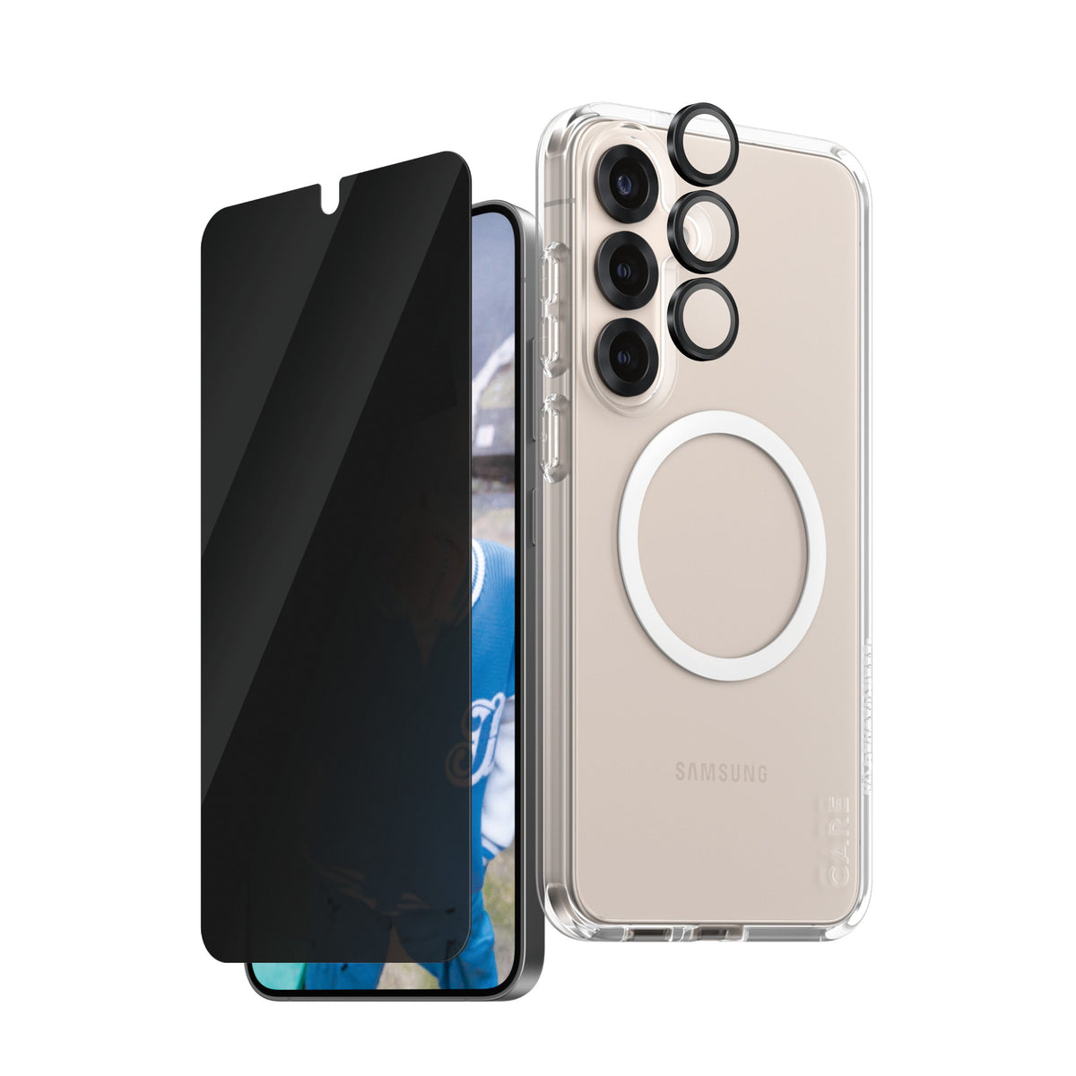 EAN 5715685016196 - PanzerGlass ® | CARE™ by ® 3-in-1 Privacy Bundle Samsung Galaxy S25+ Protector de pantalla 1 pieza(s) imagen 1