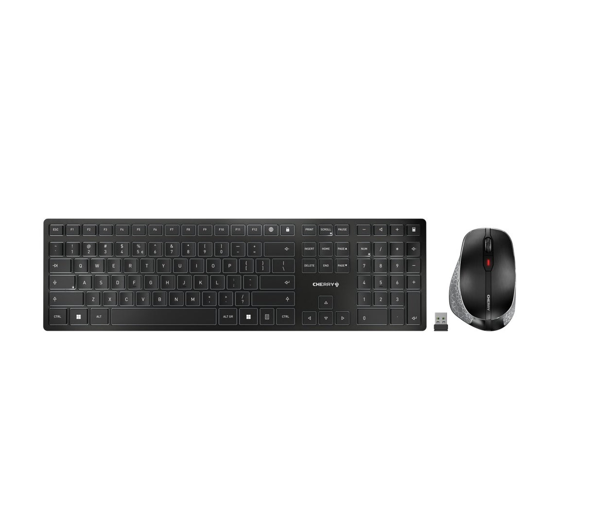 EAN 4025112091957 - CHERRY DW 9500 SLIM teclado Ratón incluido Universal RF Wireless + Bluetooth QWERTY Nórdico Negro, Gris imagen 1