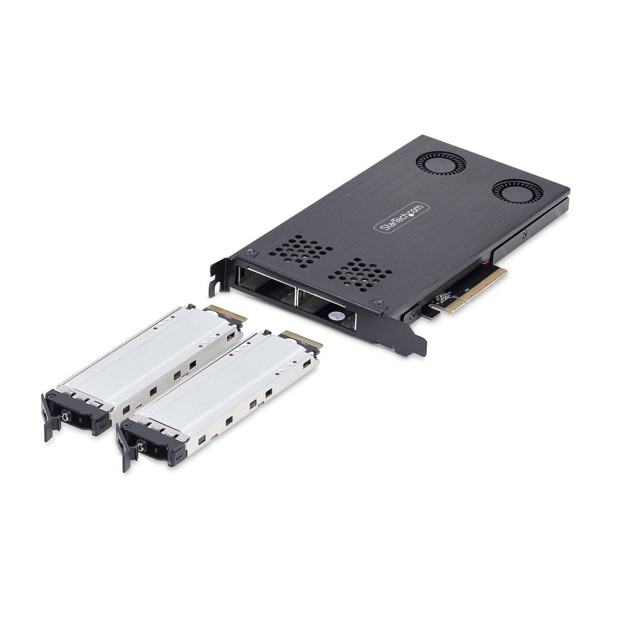 EAN 65030904650 - StarTech.com 2M2-REMOVABLE-PCIE panel bahía disco duro Placa de bus común o backplane Negro imagen 2