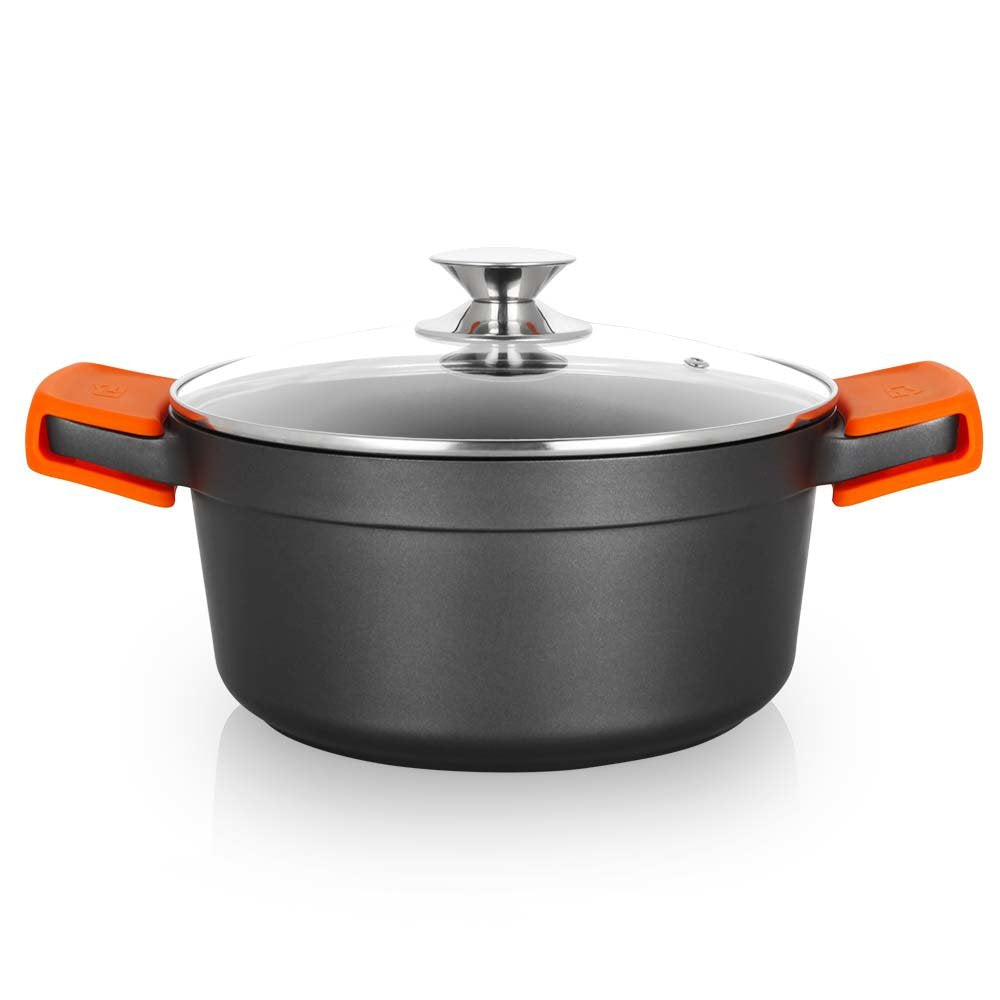 Orbegozo Cdh 3024 - Cacerola De Aluminio Fundido Para Guisos De La Abuela Indeformable - 4.5 L - Asas De Silicona -