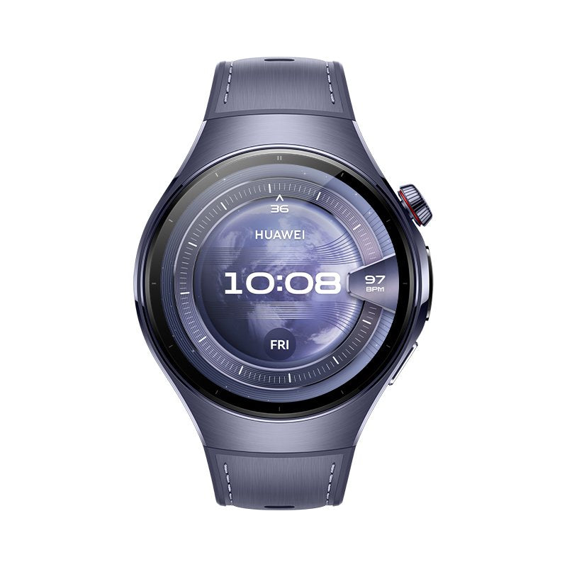 Smartwatch Huawei Watch 5 (46mm), Fluorelastomer Purple Azul Strap, Titanium Body, Rates-L39l