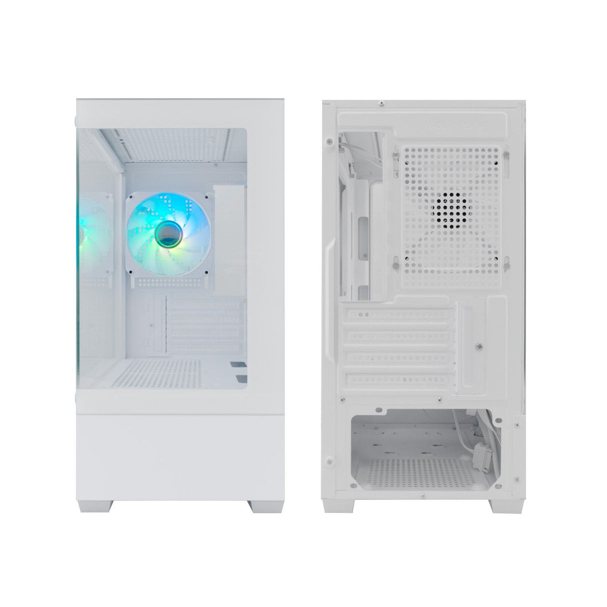 Caja Ordenador Gaming Coolbox Gm200 Vision Lite Matx Argb Cristal Templado Blanco