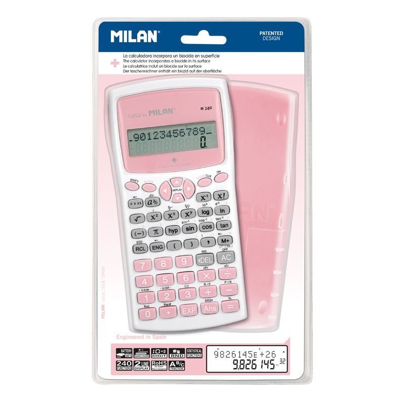 Calculadora Científica Milan M240 Rosa