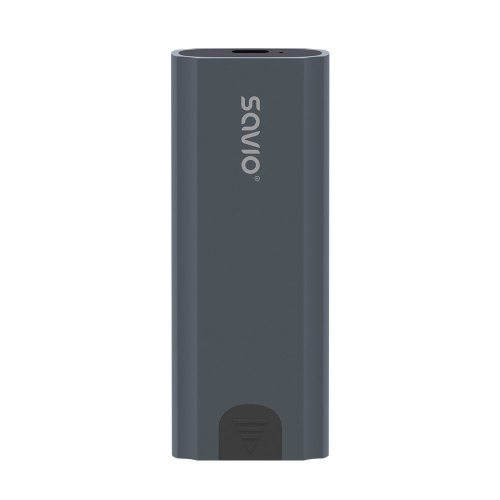 Carcasa Para Unidad Externa Savio M.2 Ssd Nvme, Usb-C 3.1, Ak-67, Gris