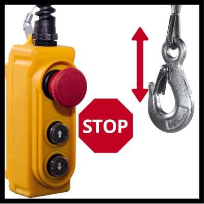 Polipasto De Cable Einhell Tc-Eh 1000, Cabrestante De Cable (Rojo, 1.600 Vatios) 2255160