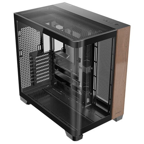 Caja Pc Antec C8 Curve Wood E-Atx Negro 2xvent 160 Mm 1x140mm 2xusb Sn Fuente