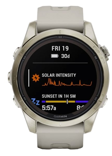 Garmin Fenix 7spro Sapphire Solar -42mm - Light Sand Soft Go