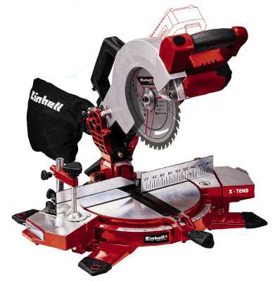 Sierra Tronzadora E Ingletadora De Batería Einhell Te-Ms 18/210 Li-Solo, 18 Voltios (Rojo/Negro, Sin Batería Ni Cargador) 4300890