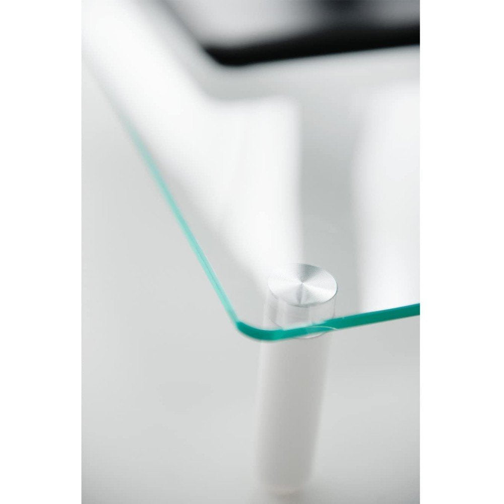 Techly Ica-Ms 461 Soporte De Mesa Para Pantalla Plana 81,3 Cm (32") Independiente Transparente, Blanco