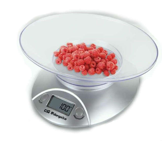 Báscula De Cocina Electrónica Orbegozo Pc 1009 Hasta 3kg Plata