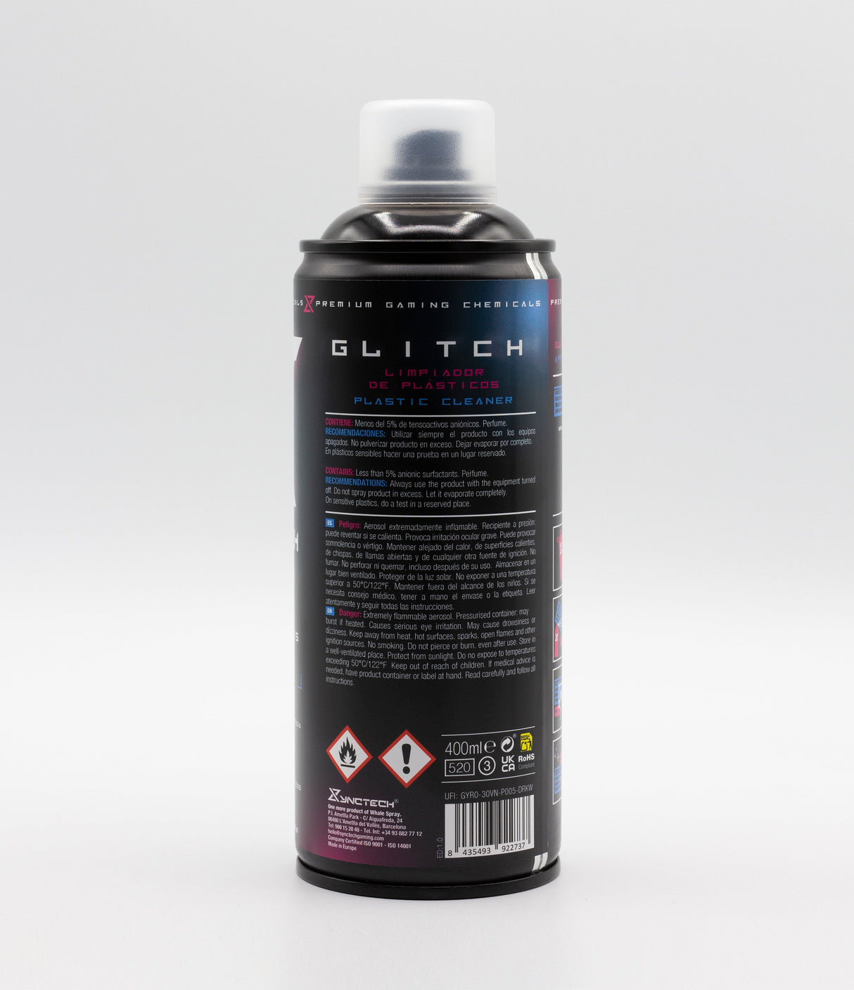 Synctech Glitch Limpiador Plásticos 400 Ml