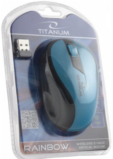 Titanum Tm114t Rainbow - Ratón Óptico Inalámbrico 3d 2.4 Ghz 1000 Dpi 3d Teal
