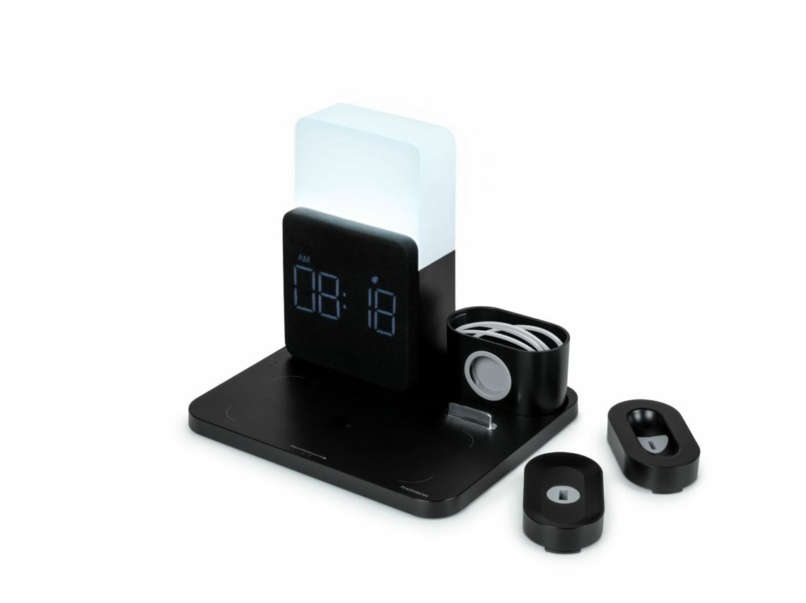 Reloj Despertador Thomson Con Estación De Carga Inalámbrica Y Luz Nocturna Cl800i
