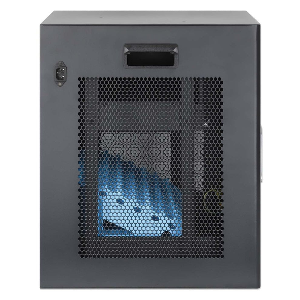 Manhattan Laptop Charging Cabinet Desktop Via Ac Adapter (Eu) 10-Bay, Install Device'S Ac Adapter (Power Cables) Into Unit, Suitable For All Laptops (To 16"), Ipads, Macbooks, Chromebooks, Other Portable Devices, Bays 380x30x280mm, Cart, Lo