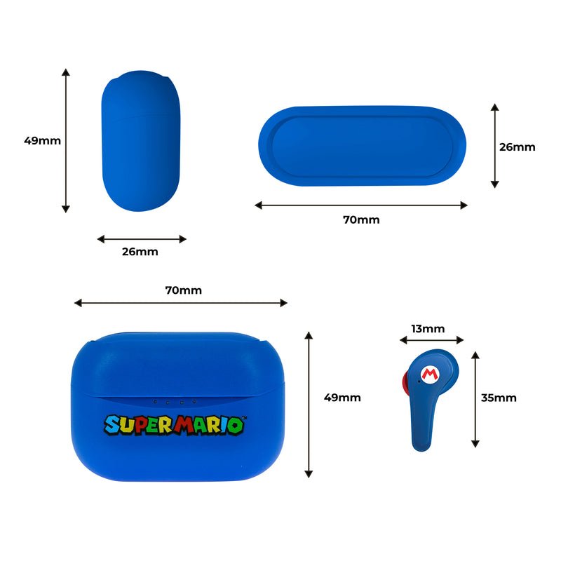 Auriculares Inalambricos Blue Super Mario Nintendo