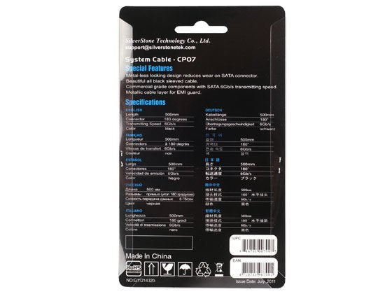 EAN 4710713967991 - Silverstone CP07 cable de SATA 0,5 m Negro imagen 3