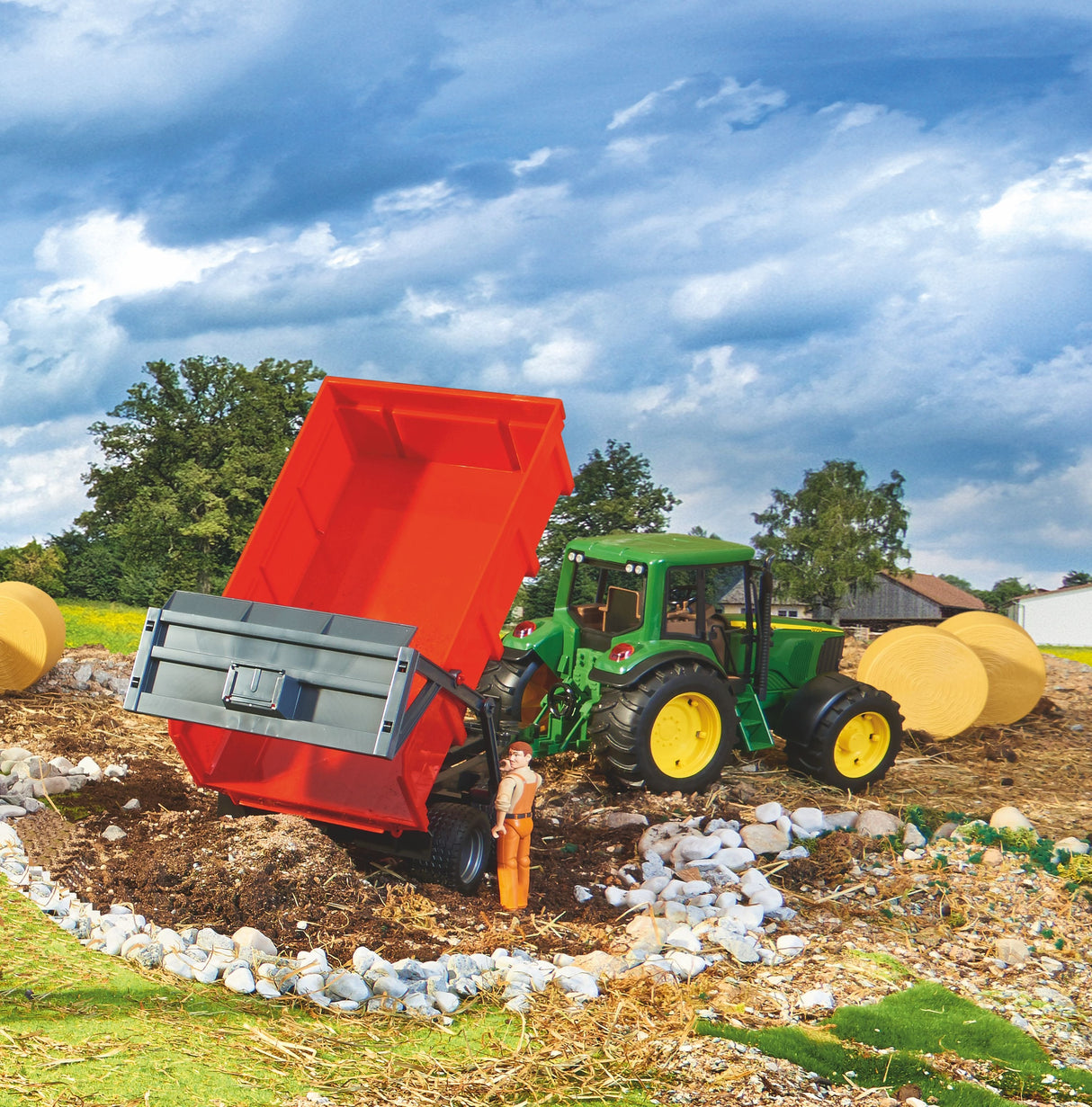 Bruder Remolque Basculante Con Pared Trasera Automática, 2211