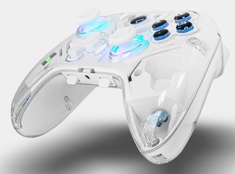 EAN 8436587974977 - Krom NXKROMKRYSTAL mando y volante Transparente, Blanco Bluetooth/USB Gamepad Analógico/Digital Android, imagen 8