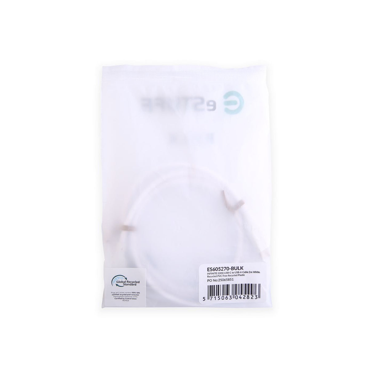 EAN 5715063042823 - eSTUFF ES605270-BULK cable USB USB 2.0 2 m USB C USB A 60 W Blanco imagen 5