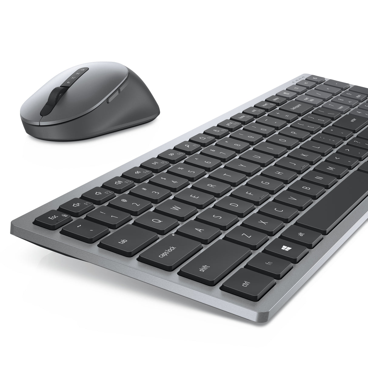 Dell Km7120w Teclado (Ingles) Rf Wireless + Bluetooth Qwerty Us International Grey, Titanium