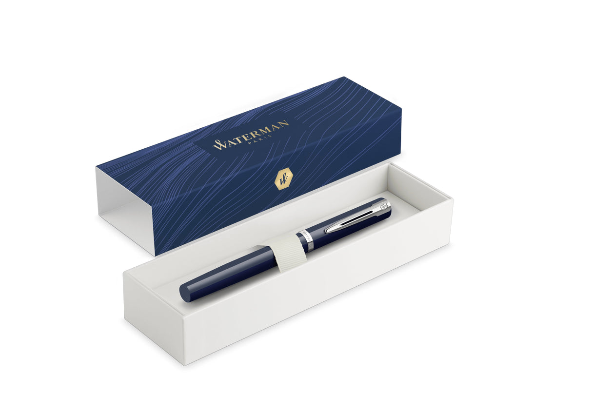 Waterman Pluma Estilográfica Impression Azul Lack Ct F Azul Caja De Regalo
