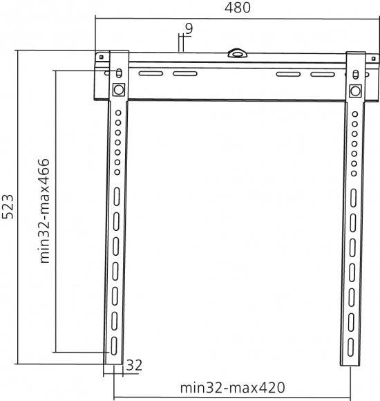 Equip Soporte Tv 32" 55" Vesa 400x400 55kg