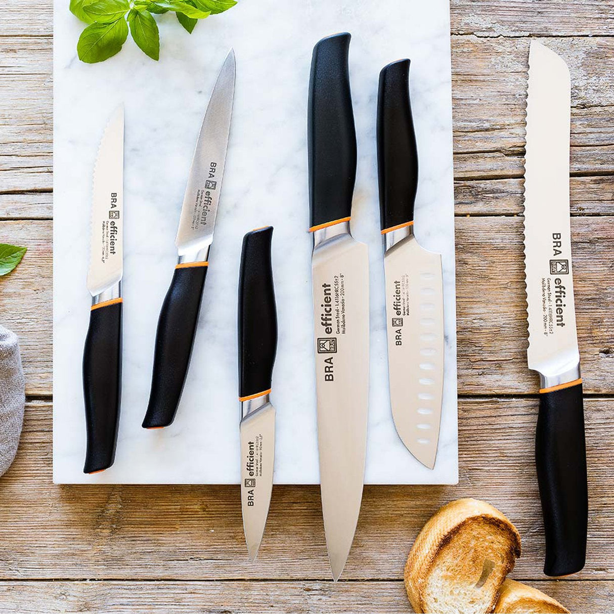 Cuchillo Santoku Bra Efficient A198004 Hoja 180mm Acero Inoxidable