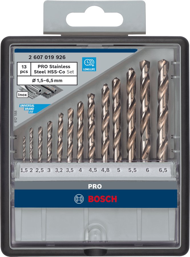 Bosch Juego De Brocas Para Metal Hss-Co Robust Line, 13 Piezas 2607019926