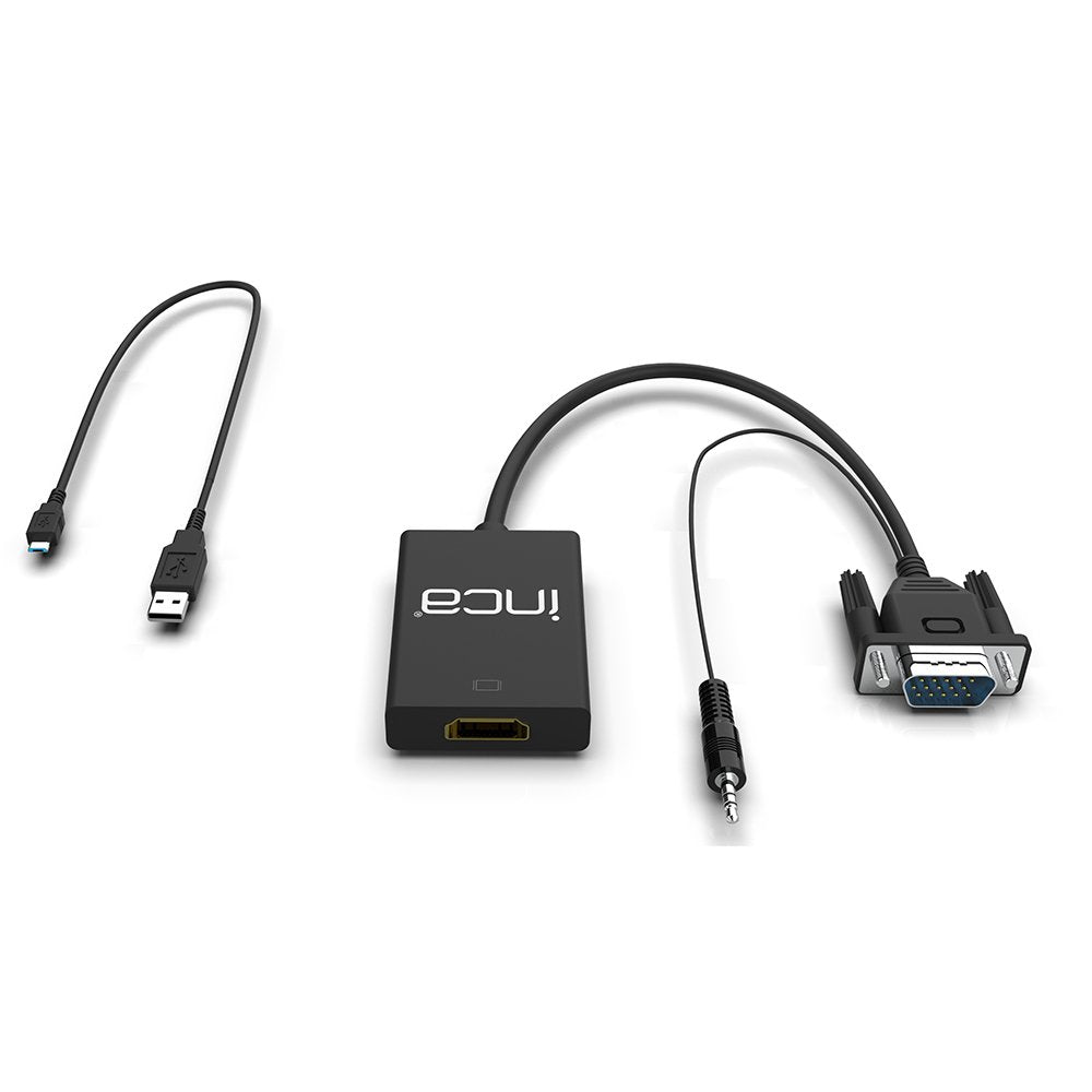 Inca Adaptador Ivth-02 Vga + Usb-A + Audio > Hdmi 0.2m Retail