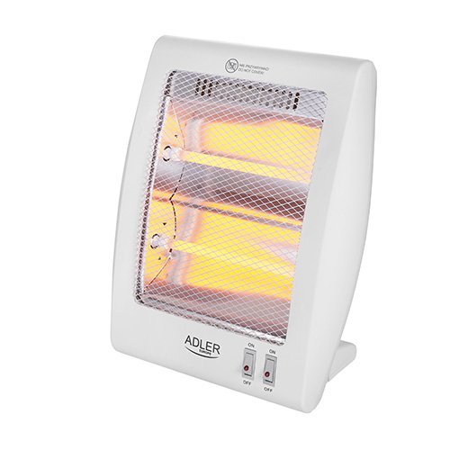 Calefactor Eléctrico Adler Ad 7709 Interior Blanco 800 W De Cuarzo
