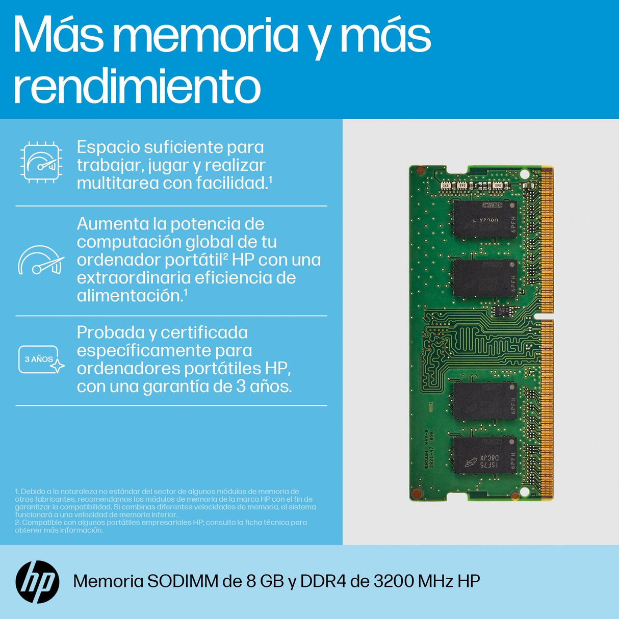 Hp Ram Ddr4 So-Dimm 8gb (1x8gb) 3200mhz (8c4x8aa)