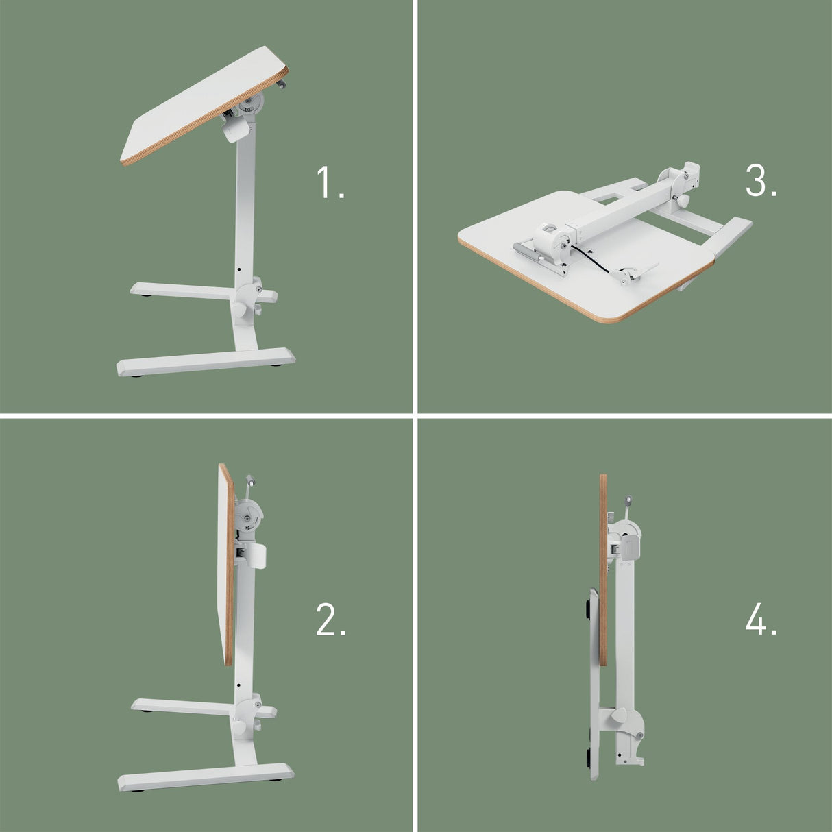 Leitz Ergo Small Sit Standing Desk Foldable White