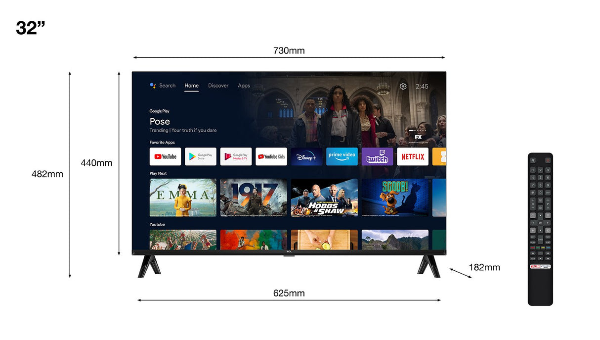 EAN 5901292519780 - TCL S54 32S5400A Televisor 81,3 cm (32") HD Smart TV Wifi Plata imagen 2
