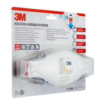 Caja 2 Mascarillas Respiradoras Aura 9332-2 Ffp3 Con Válvula 3m 7100329376