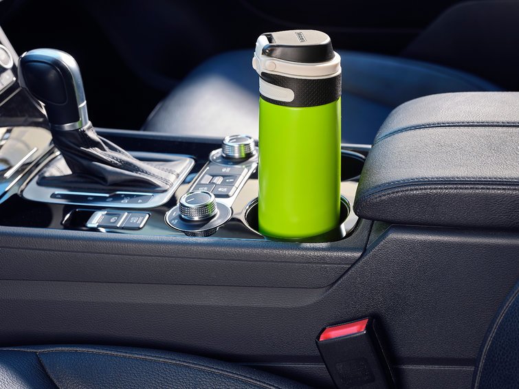 Leifheit 03277 Taza De Viaje 600 Ml Negro, Verde Acero Inoxidable