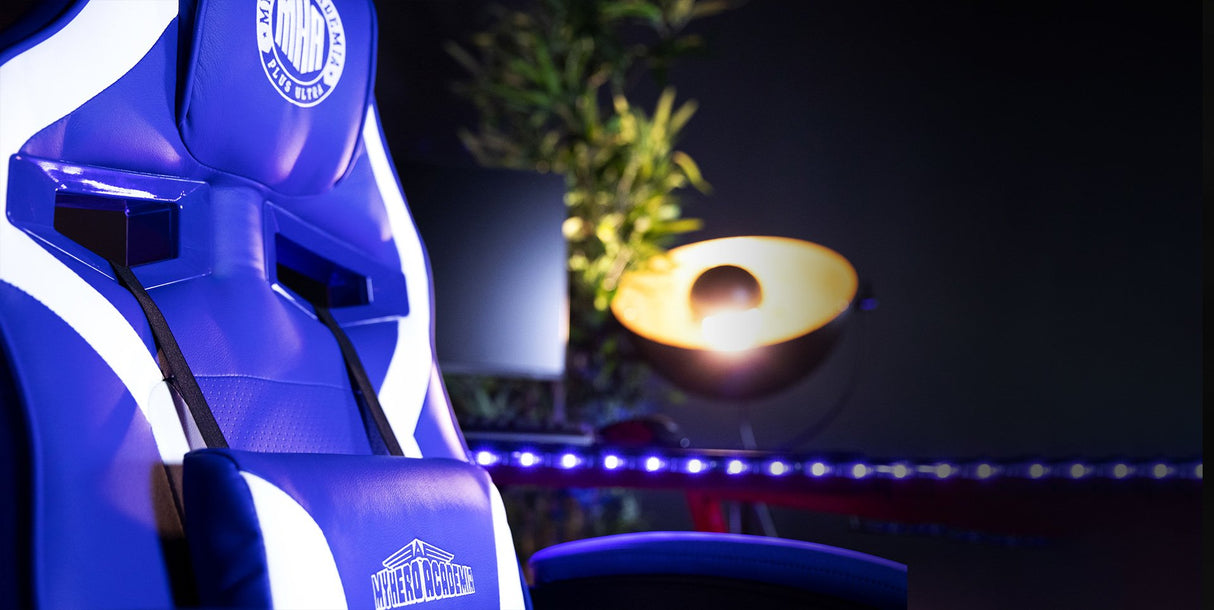 Silla Gamer Konix Mha Gran Comodidad Y Ergonomia Inclinacion Hasta 15º Color Azul Y Blanco Kon Chair Mha