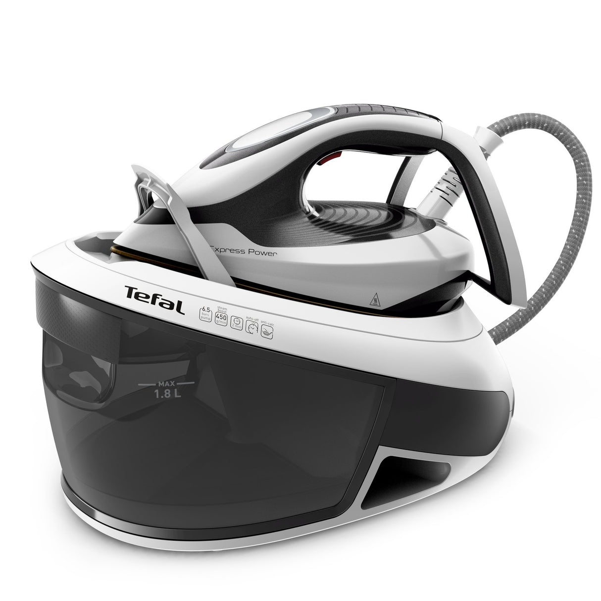 EAN 3121040086193 - Tefal Express Power SV8130 2800 W 1,8 L Durilium AirGlide Autoclean soleplate Negro, Blanco imagen 1