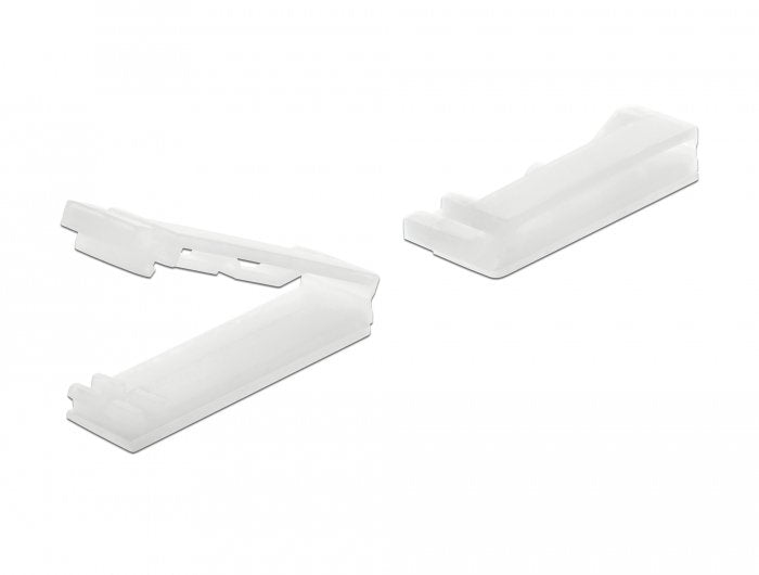 Delock Organizador De Cable Plano Con Clip De Bloqueo, Autoadhesivo, Natural 10 Piezas