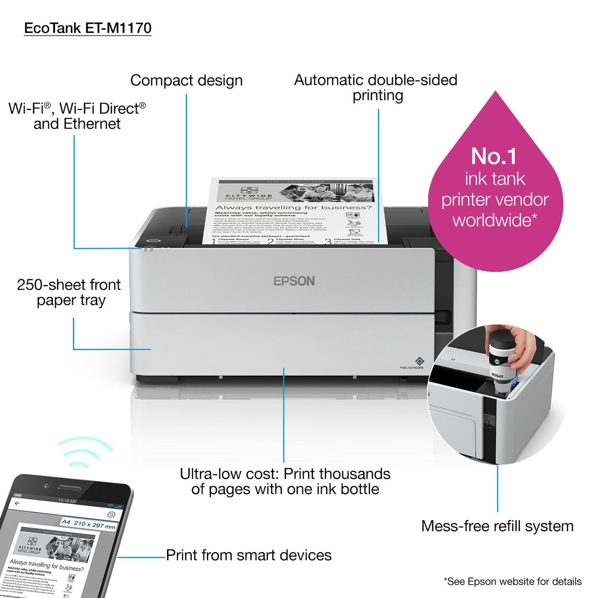 EAN 8715946663562 - Epson EcoTank M1170 impresora de inyección de tinta 1200 x 2400 DPI A4 Wifi imagen 7
