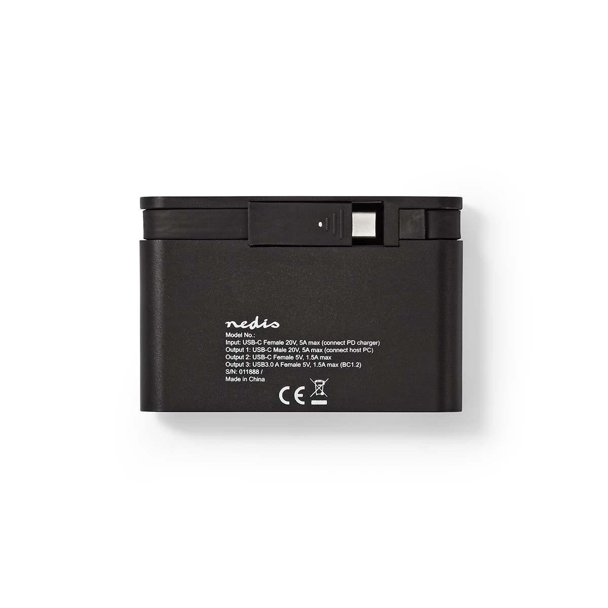 Nedis Tcarf220bk Base Para Portátil Y Replicador De Puertos Usb 3.2 Gen 1 (3.1 Gen 1) Type-C Negro
