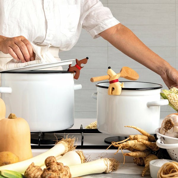 Ototo Buddy Sandstone Beige Spoon Holder & Steam Releaser