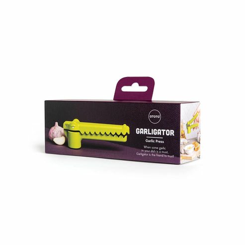 Ototo Design Garligator Plástico, Acero Prensa De Ajo De Mano