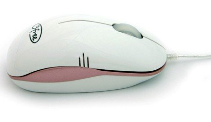 3free Mouse Optico Usb Mcm101/Wp Diseño Blanco Rosa