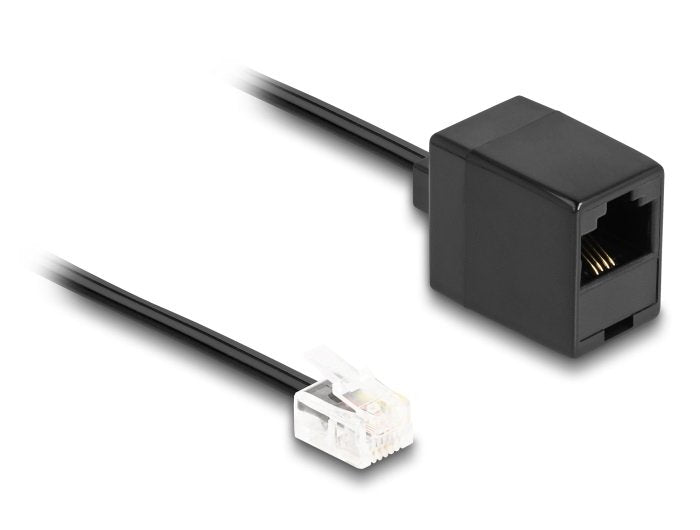 Delock Cable Telefono Rj11 Macho A Rj45 Hembra Negro 10 M