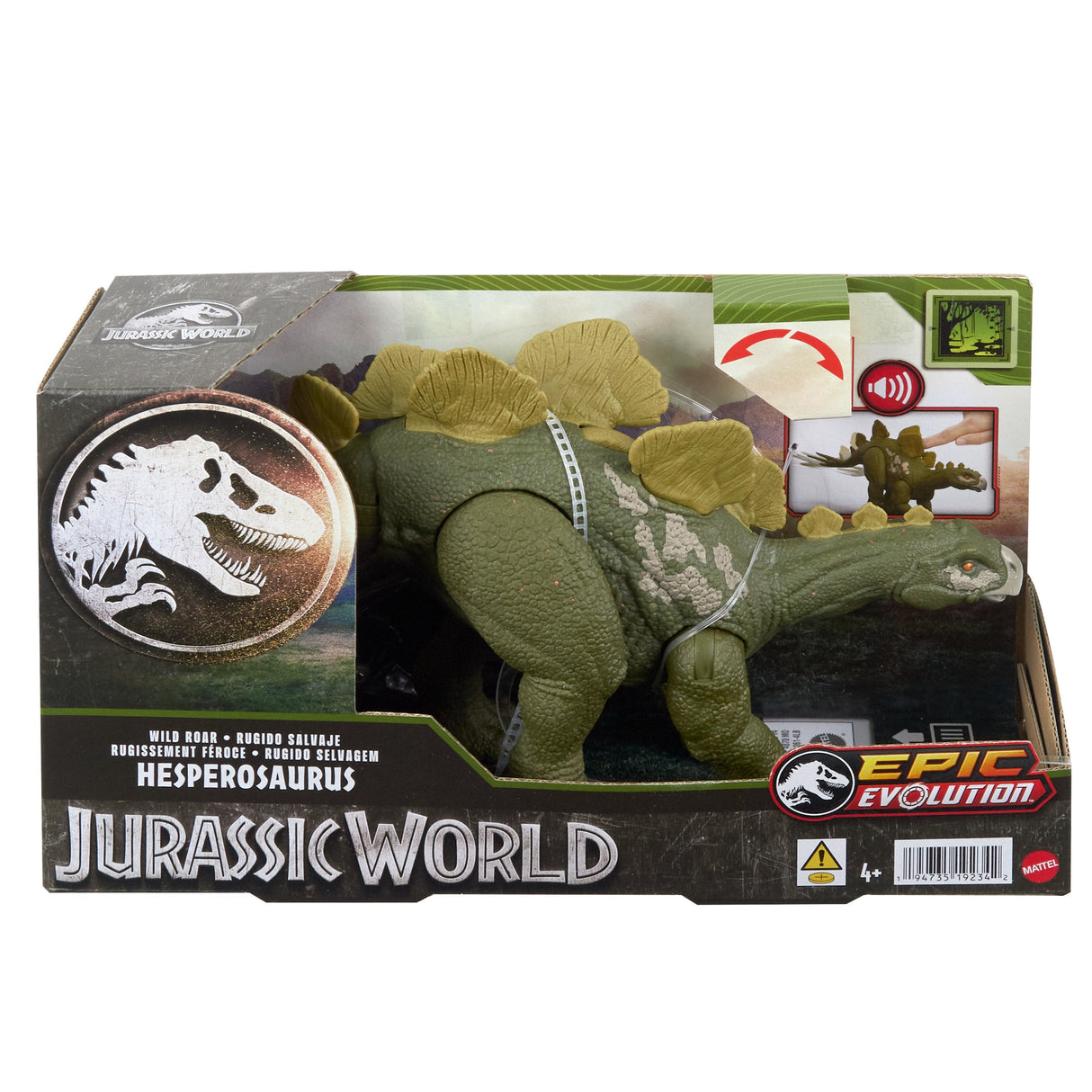 Figura De Juguete Mattel Jurassic World Wild Roar Hesperosaurus