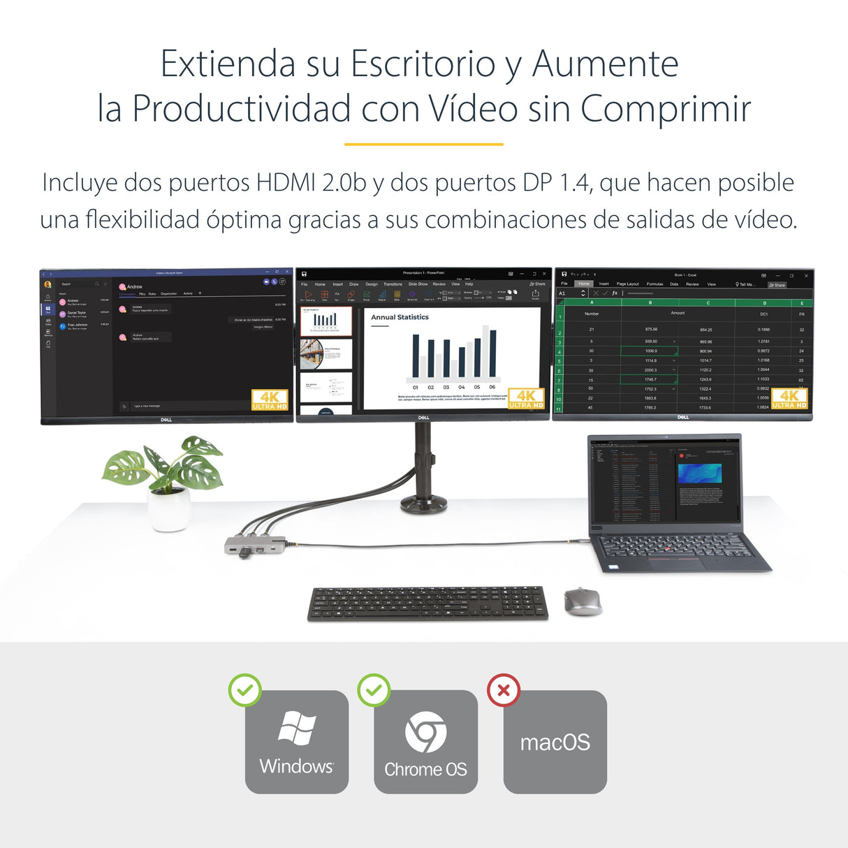EAN 0065030896078 - StarTech.com 117B-USBC-MULTIPORT base para portátil y replicador de puertos Alámbrico USB 3.2 Gen 2 (3.1 imagen 10