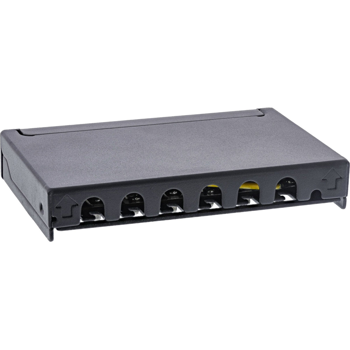 Inline® Patch Panel Cat.6a 0.5u 6-Port, For Table/Wall/Rail, With Dust Projoection, Negro