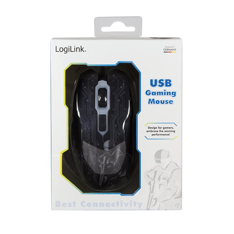 Logilink Id0137 Ratón Usb Tipo A Óptico 2400 Dpi Ambidextro